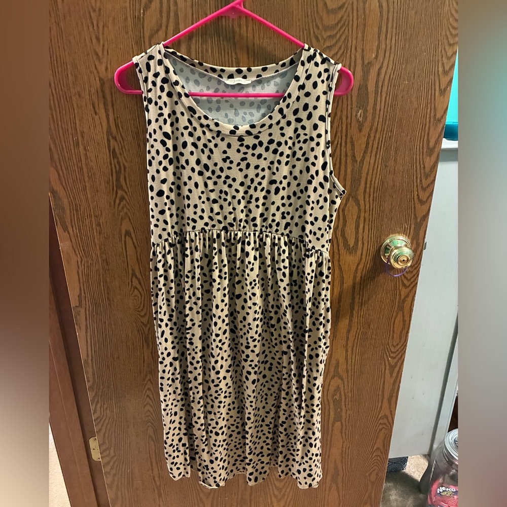 JODIFL  Sleeveless Dress - Black and Tan